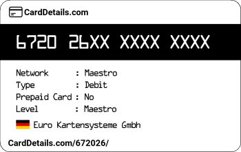Card Details: 672026