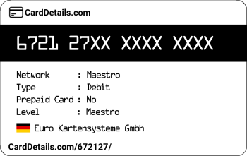 Card Details: 672127