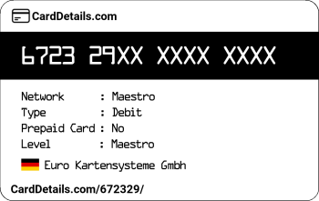 Card Details: 672329