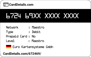 Card Details: 672469