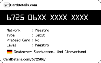 Card Details: 672506