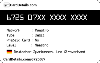 Card Details: 672507