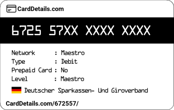 Card Details: 672557