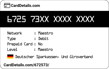 Card Details: 672573