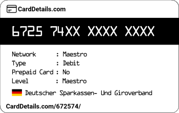 Card Details: 672574