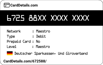Card Details: 672588
