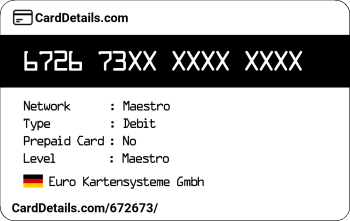 Card Details: 672673