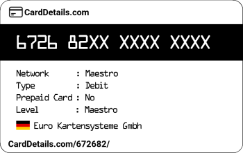 Card Details: 672682