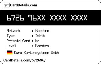 Card Details: 672696
