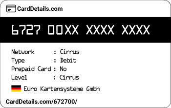 Card Details: 672700