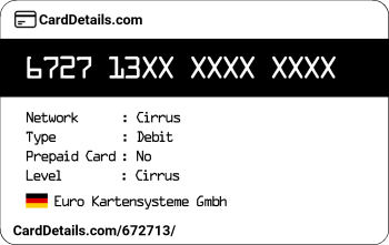 Card Details: 672713