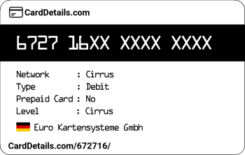 Card Details: 672716