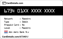 Card Details: 673401