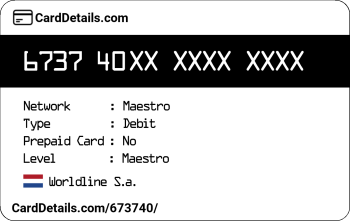 Card Details: 673740