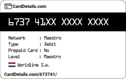 Card Details: 673741