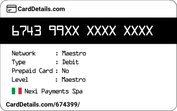 Card Details: 674399
