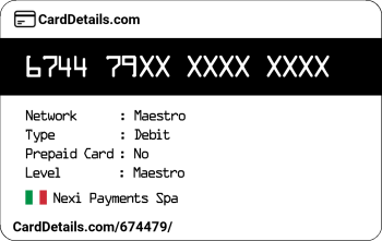 Card Details: 674479