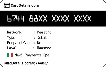 Card Details: 674488