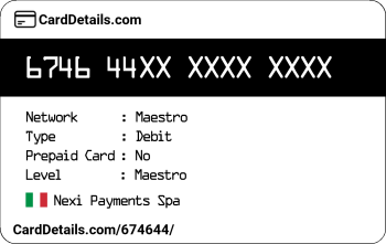 Card Details: 674644