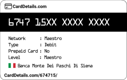 Card Details: 674715