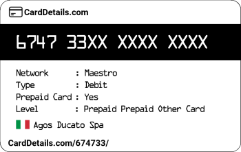 Card Details: 674733