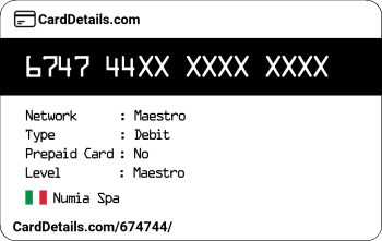 Card Details: 674744