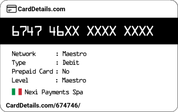 Card Details: 674746