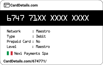 Card Details: 674771