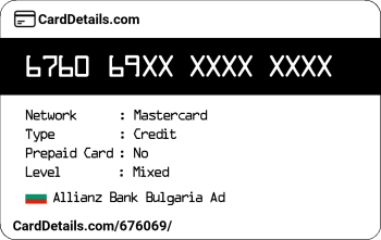 Card Details: 676069