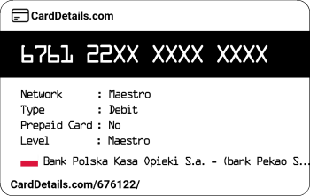 Card Details: 676122