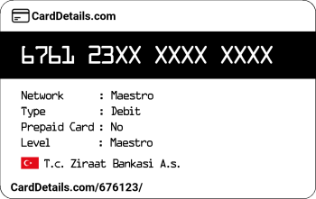 Card Details: 676123