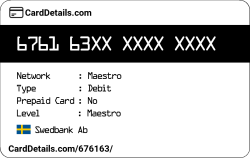 Card Details: 676163