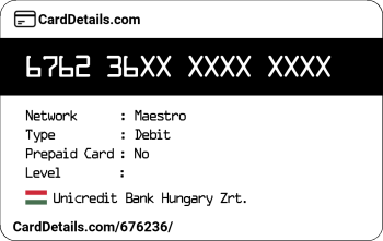 Card Details: 676236
