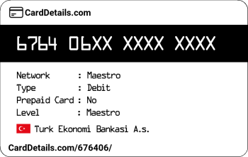 Card Details: 676406