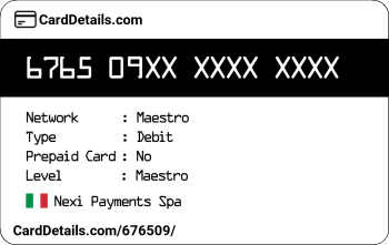 Card Details: 676509