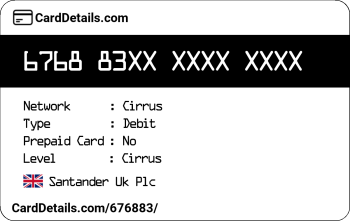 Card Details: 676883