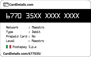 Card Details: 677035