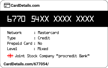 Card Details: 677054