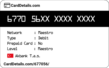 Card Details: 677056