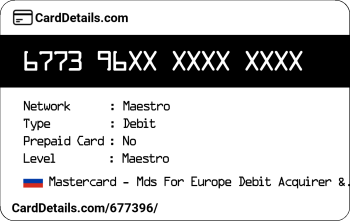 Card Details: 677396