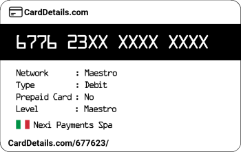 Card Details: 677623