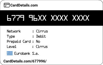 Card Details: 677996