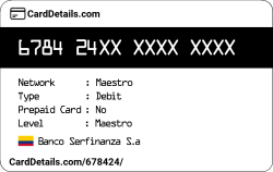 Card Details: 678424