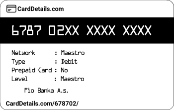 Card Details: 678702