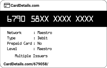 Card Details: 679058