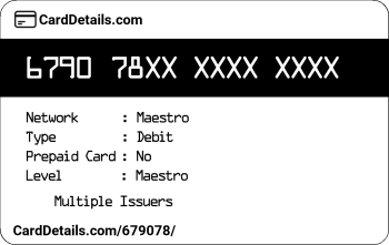 Card Details: 679078