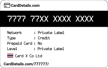 Card Details: 777777