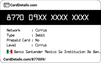 Card Details: 877009
