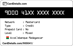 Card Details: 900041